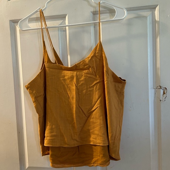 Anthropologie Mustard Spaghetti Strap Camisole - Picture 2 of 2